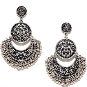 Intricate Silver Boho Earrings